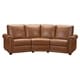 preview thumbnail 4 of 6, Orly Distressed Brown Top Grain Leather Power Reclining Curved Sofa