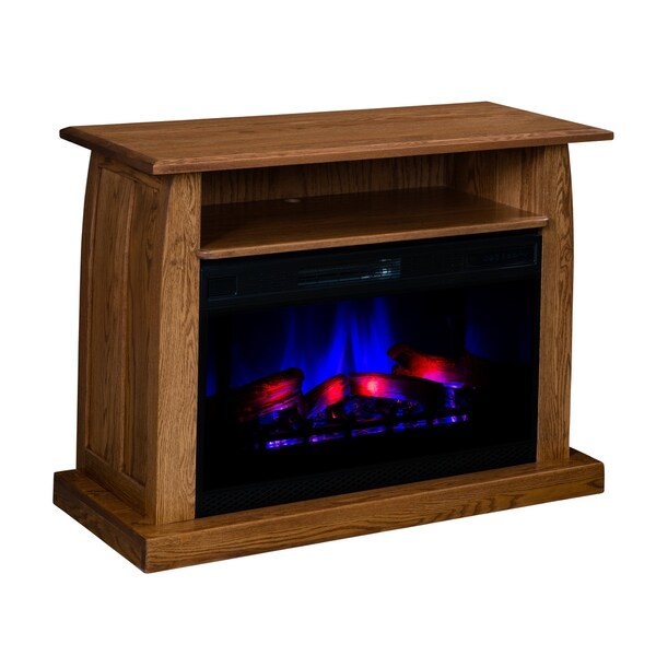 Dawson 44" Curved LED Fireplace with Shelf