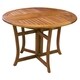preview thumbnail 2 of 9, Eilaf 43" Round Eucalyptus Folding Table - N/A