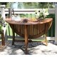 preview thumbnail 6 of 9, Eilaf 43" Round Eucalyptus Folding Table - N/A