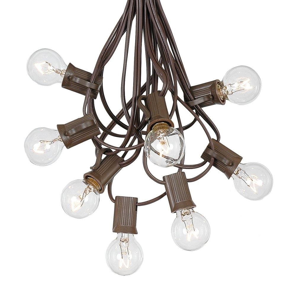 String Lights With 25 Clear Globe Bulbs Outdoor String Lights With 25 Clear Globe Bulbs