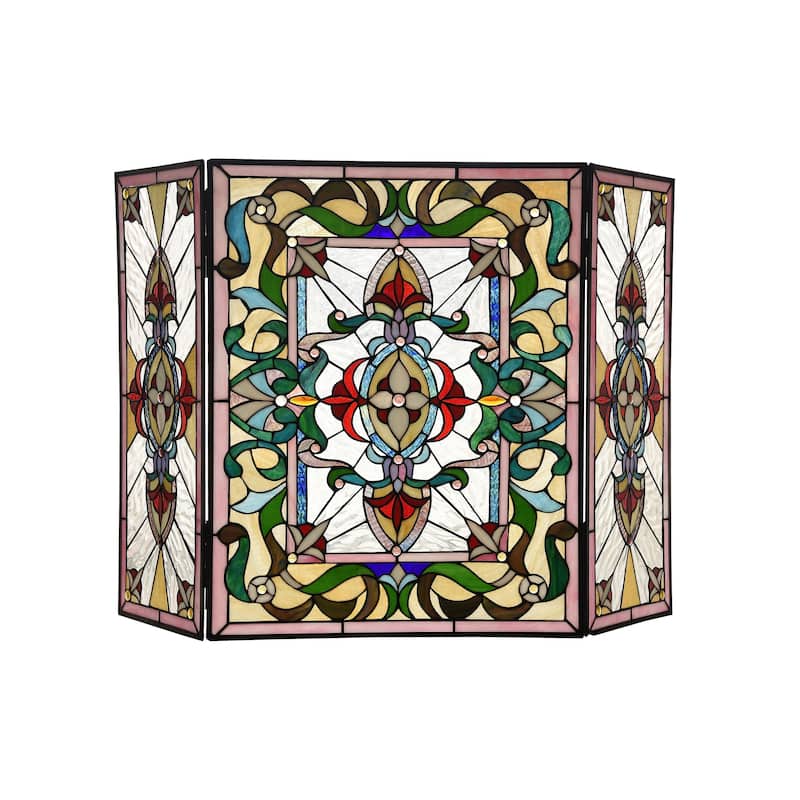 Tiffany 3-panel Fireplace Screen