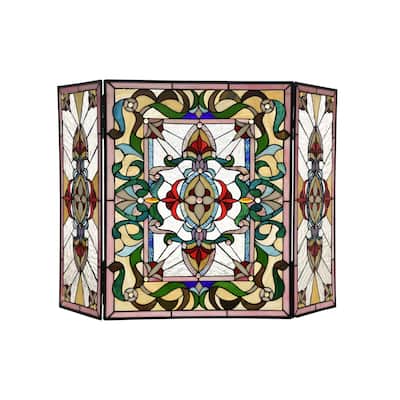 Tiffany 3-panel Fireplace Screen