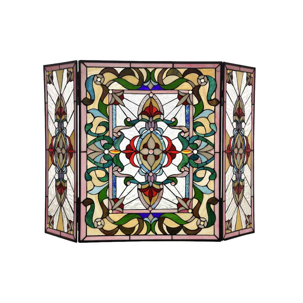 Tiffany 3-panel Fireplace Screen