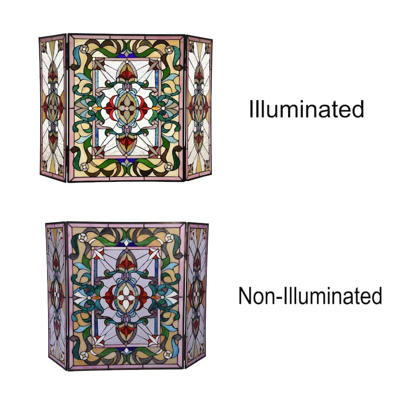 Tiffany 3-panel Fireplace Screen