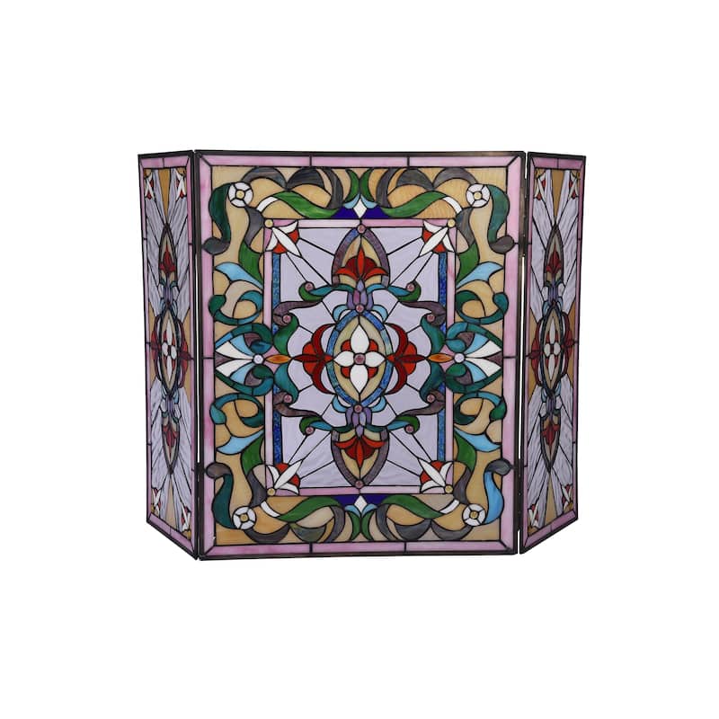 Tiffany 3-panel Fireplace Screen
