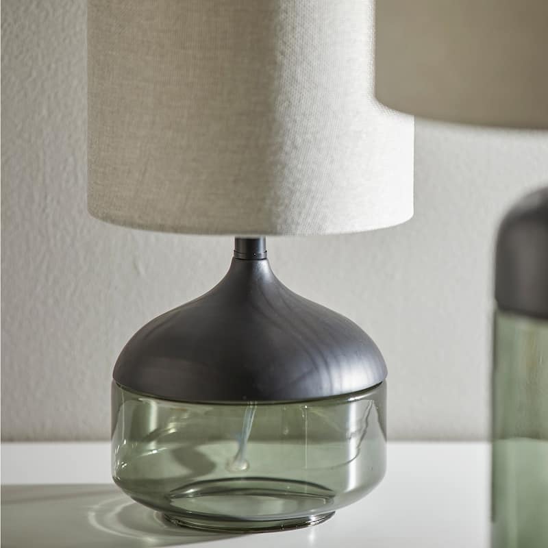 Porch & Den Foxglove Smoked Glass Table Lamp