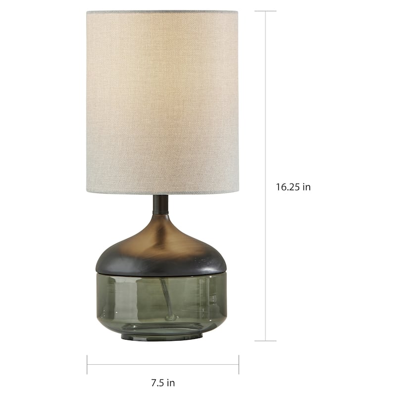 Porch & Den Foxglove Smoked Glass Table Lamp
