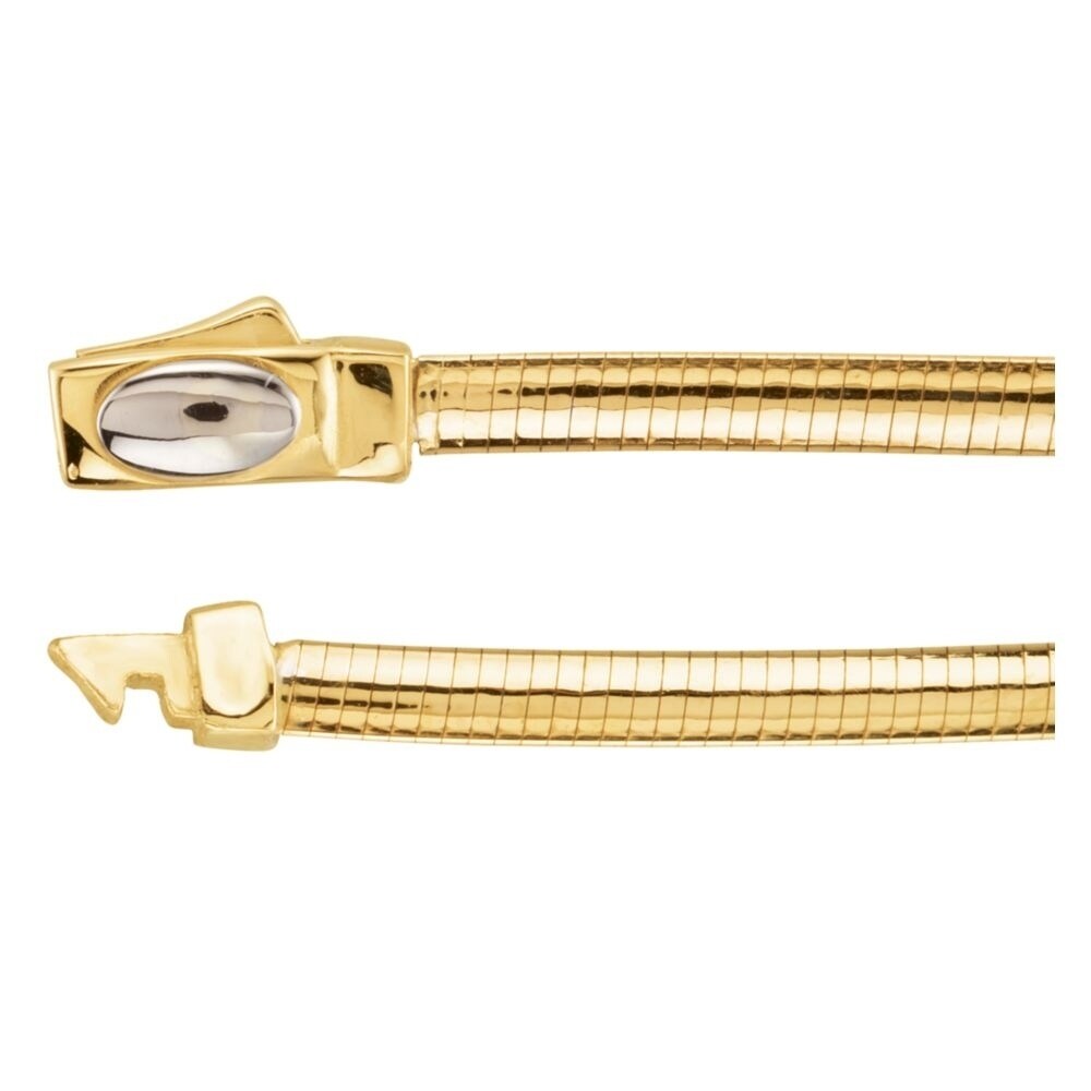 reversible white and yellow gold necklace