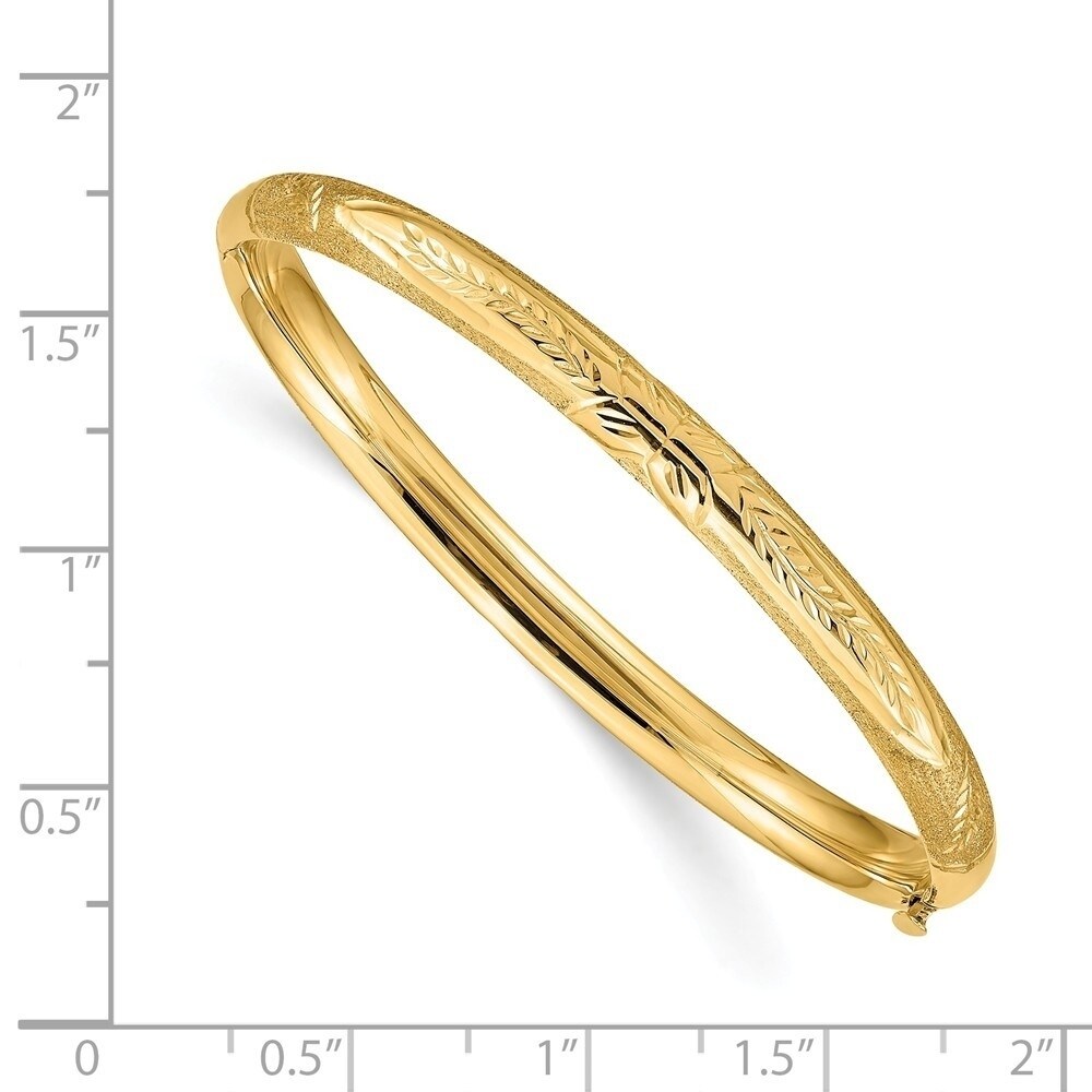 gold baby bangle engraved
