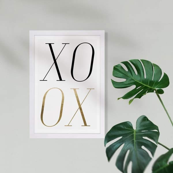 Shop Wynwood Studio Typography And Quotes Framed Wall Art Prints Xoox Love Quotes And Sayings Home Decor White Black 13 X 19 Overstock 30248552