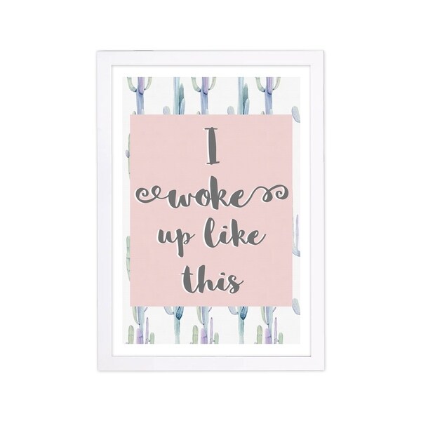 Fashion Art beautiful pink feathers Dream Inspirational Typography quote
