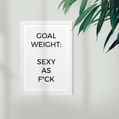 Wynwood Studio Typography and Quotes Framed Wall Art Prints 'Sexy As Fck' Funny Quotes and Sayings Home Décor - Black, White