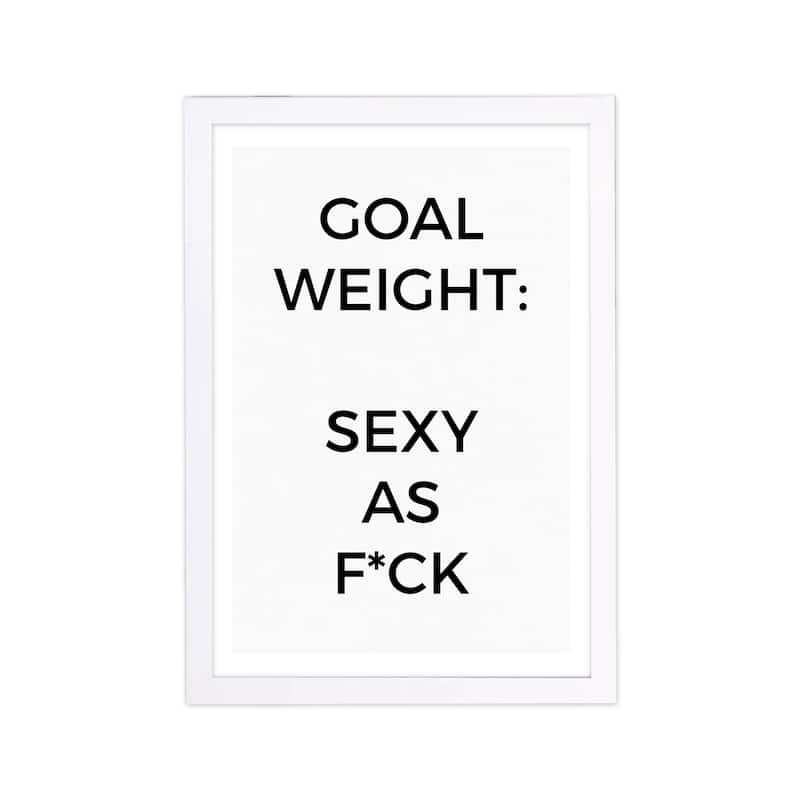 Wynwood Studio Typography and Quotes Framed Wall Art Prints 'Sexy As Fck' Funny Quotes and Sayings Home Décor - Black, White