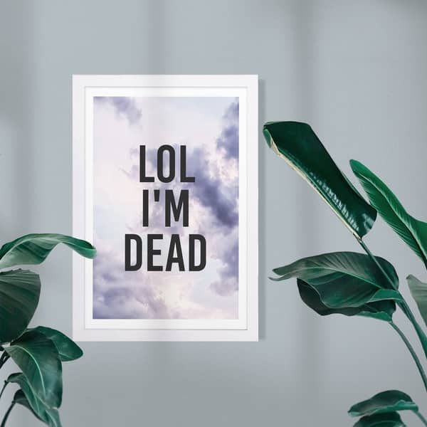 Wynwood Studio Typography and Quotes Framed Wall Art Prints  undefinedThoughtful Cloudsundefined Funny Quotes and Sayings - White, Gray  - Overstock - 30248832