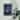 Wynwood Studio Symbols and Objects Framed Wall Art Prints 'Edison Lamp Base 1890 Blue Chalkboard' Engineer  - Blue, White