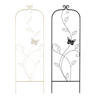 46-inch Metal Garden Trellis with Butterfly Pattern by Pure Garden