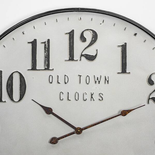 Shop Old Town Clocks Vintage Oversized Metal Wall Clock 31 On