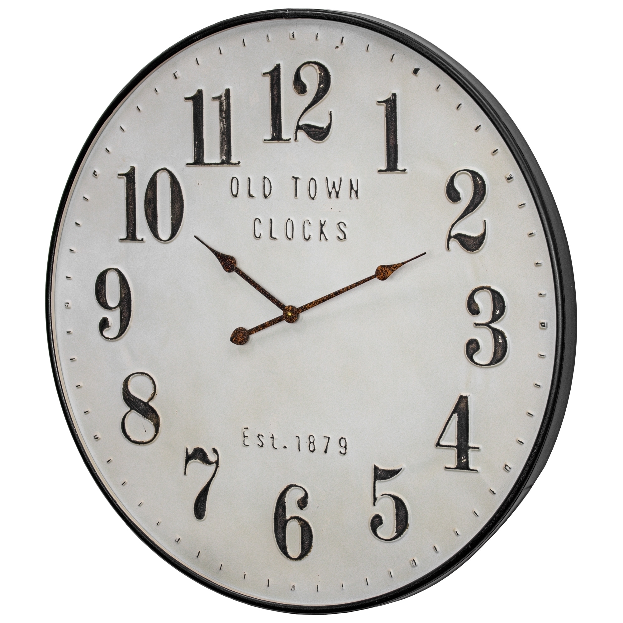 Shop Old Town Clocks Vintage Oversized Metal Wall Clock 31 On