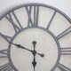 preview thumbnail 5 of 9, MDF and Plastic Oversized Wall Clock - Whitewashed - 30"