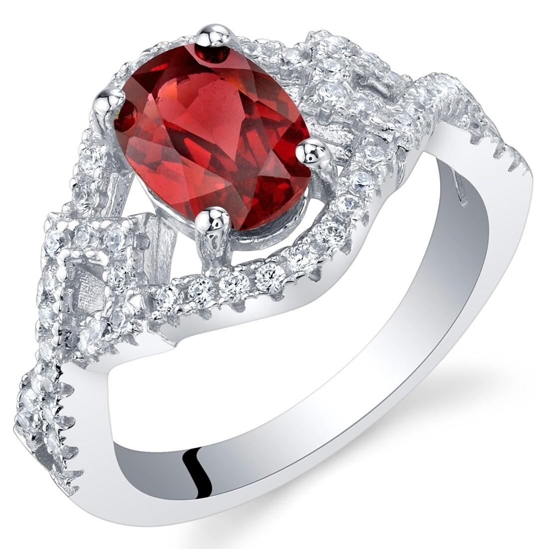 1.5 carat Garnet Sterling Silver