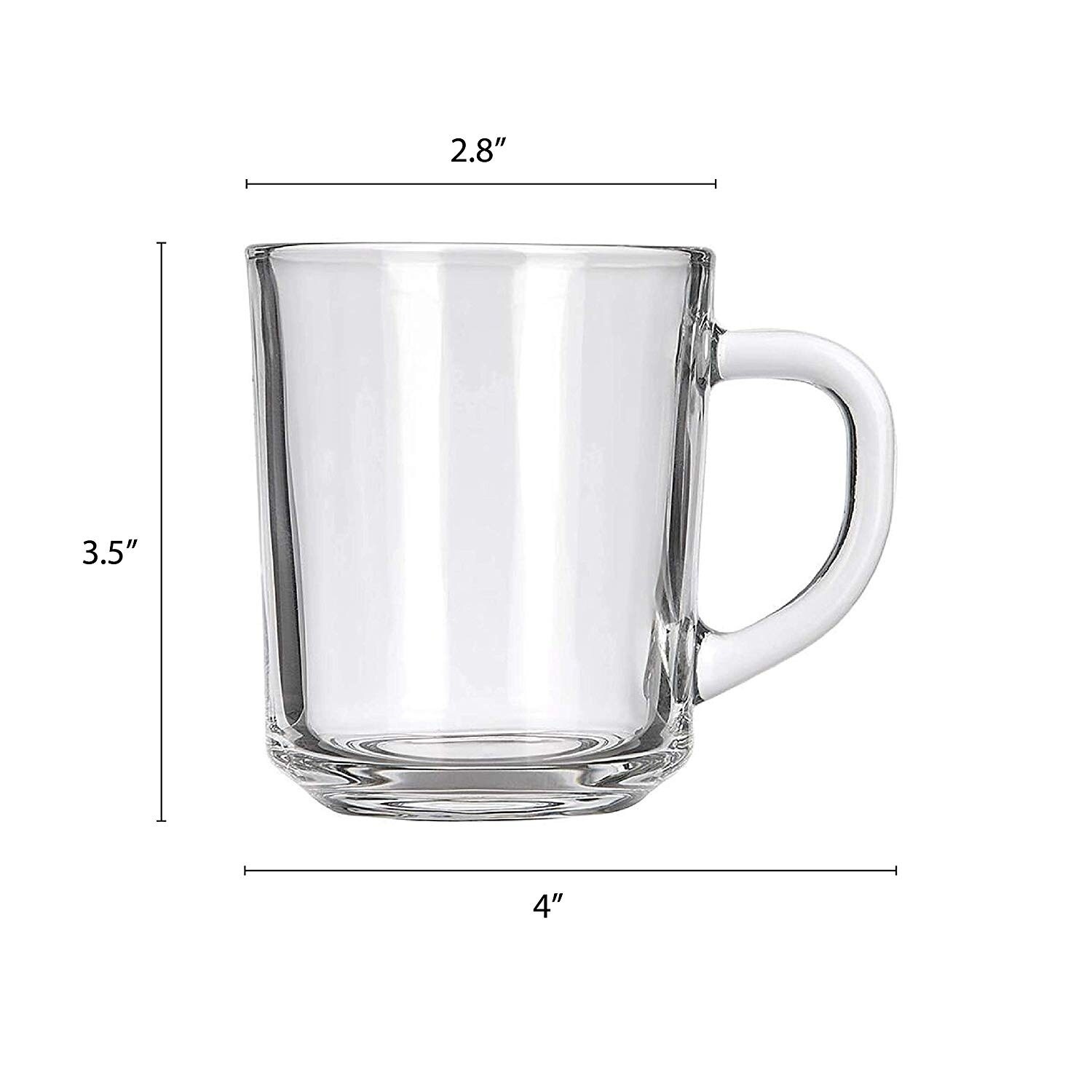 Didaey 8 Pack 8 oz Glass Coffee Mugs Clear Insulated Glass Espresso Coffee  Cups with Handle Cafe Mug…See more Didaey 8 Pack 8 oz Glass Coffee Mugs