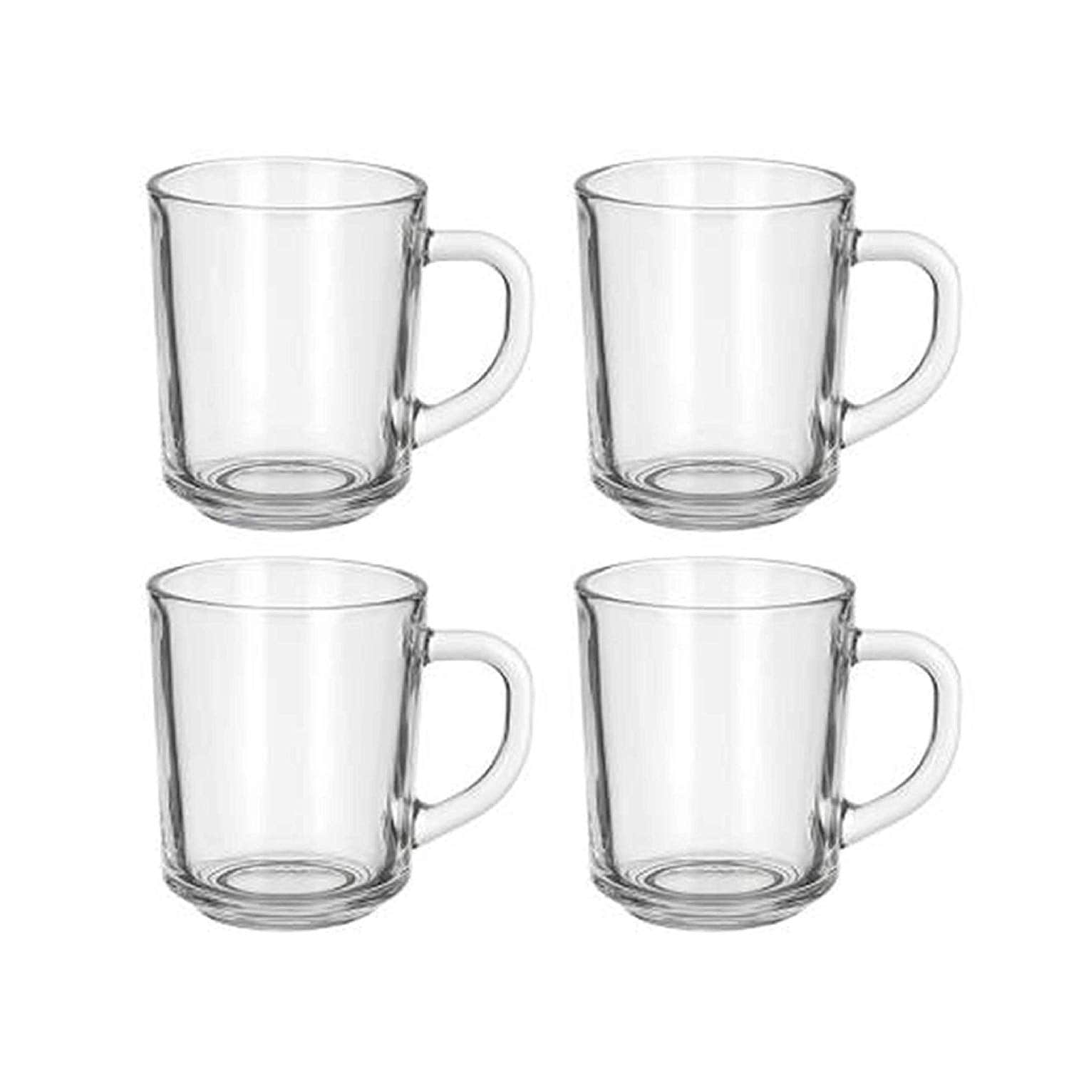 8 oz clear glass coffee mugs