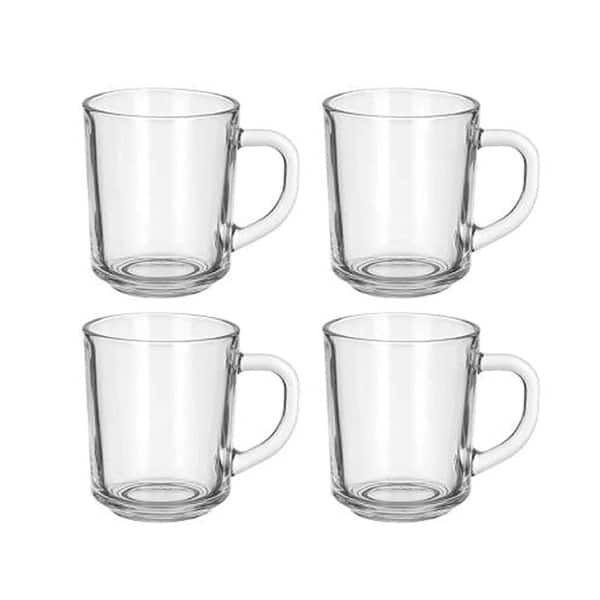 8 Oz Glass Coffee Cups - Double Wall Insulated Glass Coffee Mugs Set with  Handle