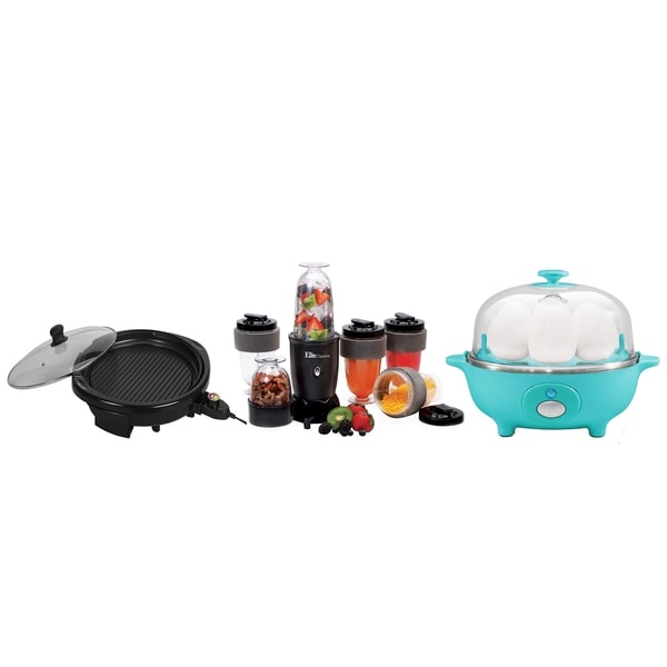 Electric Egg Poacher, Electric Nonstick Grill, 17 Piece Drink Blender