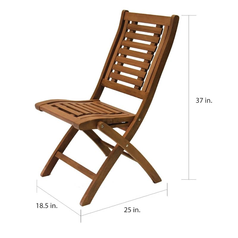 Eilaf Eucalyptus Folding Side Chair, 2pk.