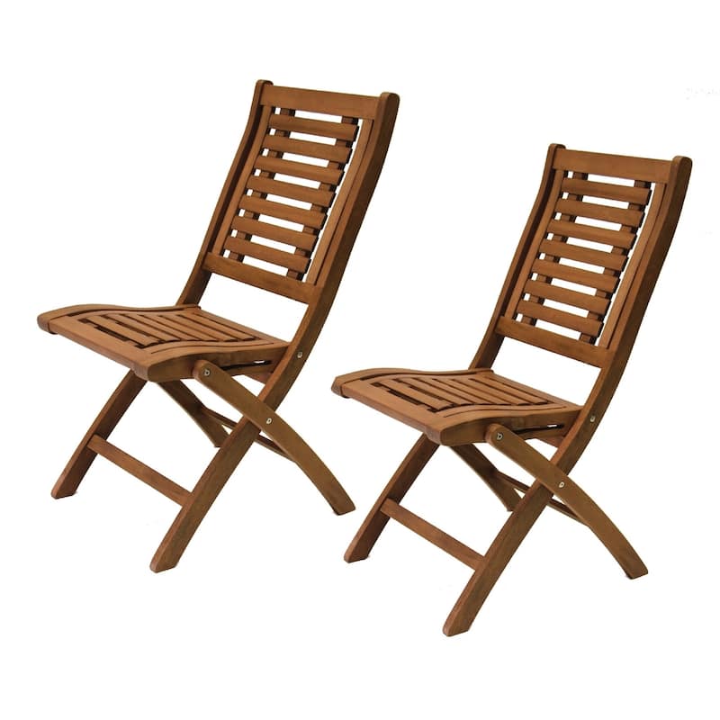 Eilaf Eucalyptus Folding Side Chair, 2pk.