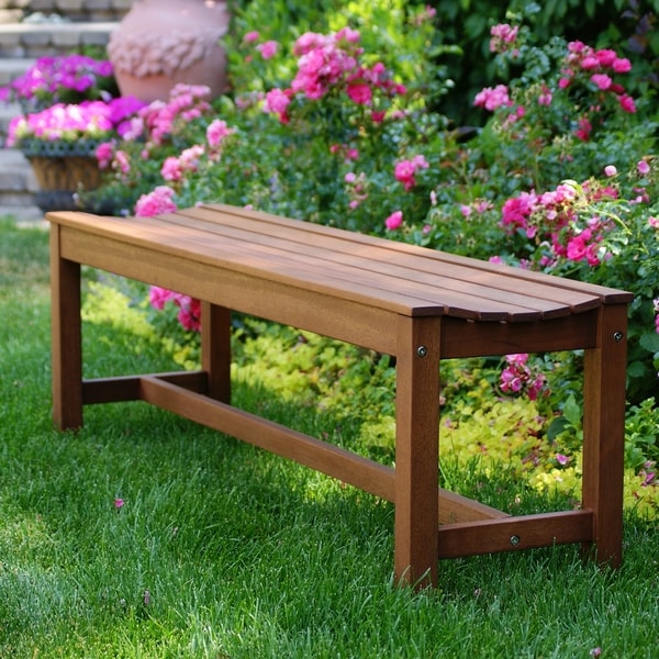 Eucalyptus 3-Person Backless Bench - Overstock - 30259666