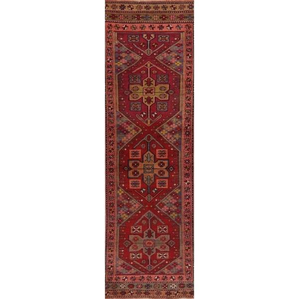 Shop Vintage Geometric Red Oushak Oriental Runner Rug Handmade Wool Carpet 2 11 X 10 5 Runner On Sale Overstock 30259914