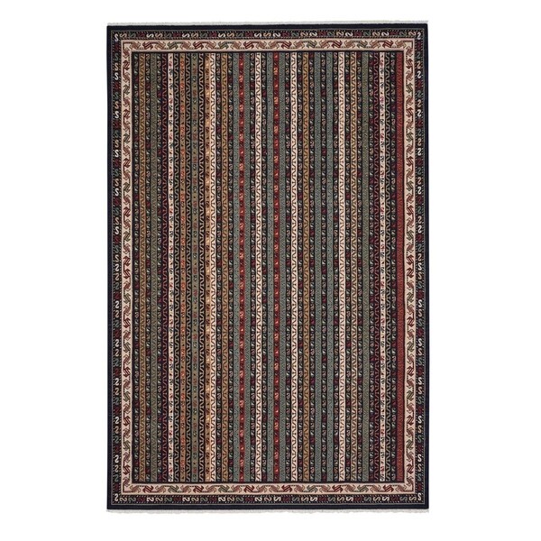 Biltmore Salva-Bazaar Navy Multi Oriental Machine Woven Rectangle Rug - 3' 11" x 4' 11"