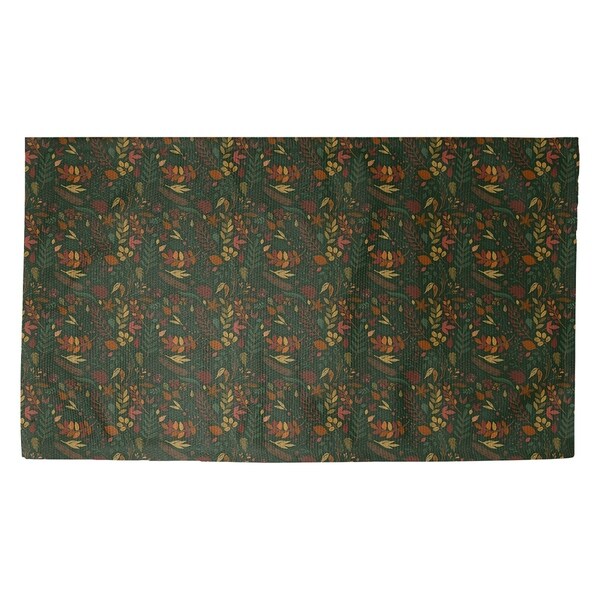 Festive HOL Autumn Foliage Pattern Dobby Rug