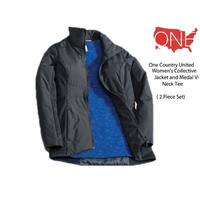 Women's Collective Graphite Jacket and V-Neck Royal T Shirt