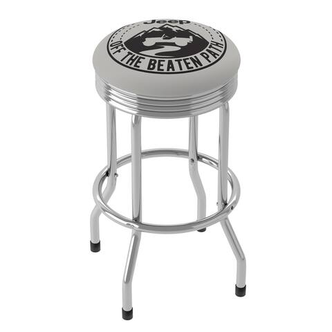 Jeep Black Mountain 360 Degree Swivel Barstool with Foam Padded Seat - 20.75 x 20.75 x 29