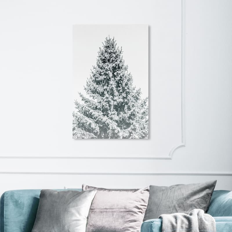 Wynwood Studio Holiday and Seasonal Wall Art Canvas Prints 'Tall as Pine' Christmas Home Décor - Green, Gray