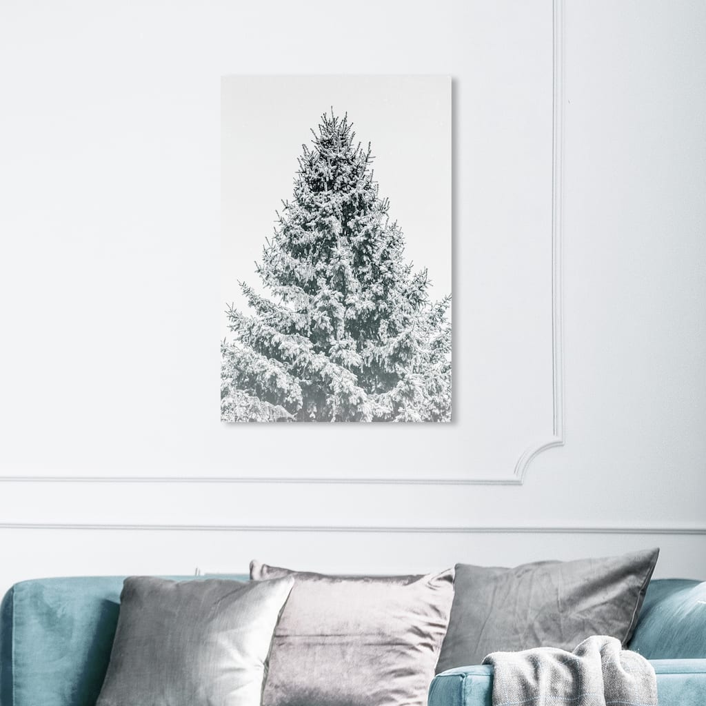 Wynwood Studio Holiday and Seasonal Wall Art Canvas Prints 'Tall as Pine' Christmas Home Décor - Green, Gray
