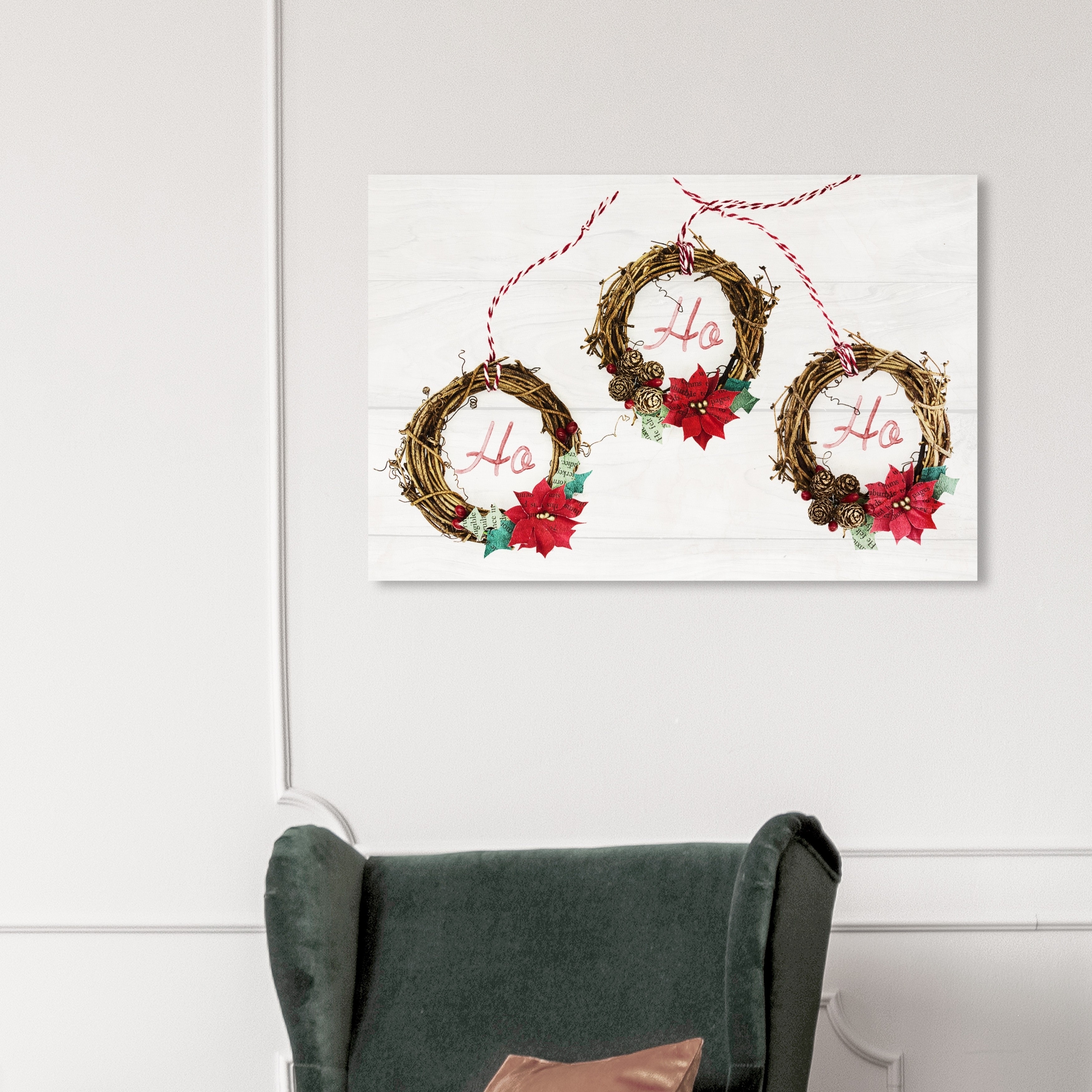 CHRISTMAS PRINT, Ho Ho Ho, Christmas Wall Art, Festive Print