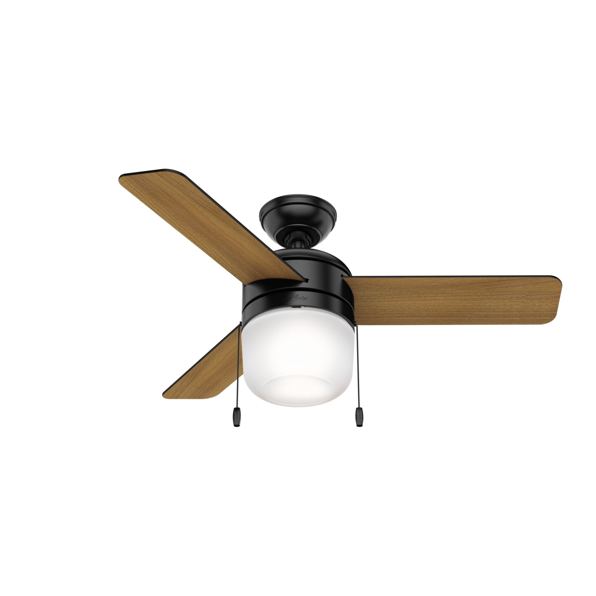 Hunter Fan 36 Inch Contemporary Matte Black Indoor Ceiling Fan With Light Kit Home Garden Tipidkorpolri Lamps