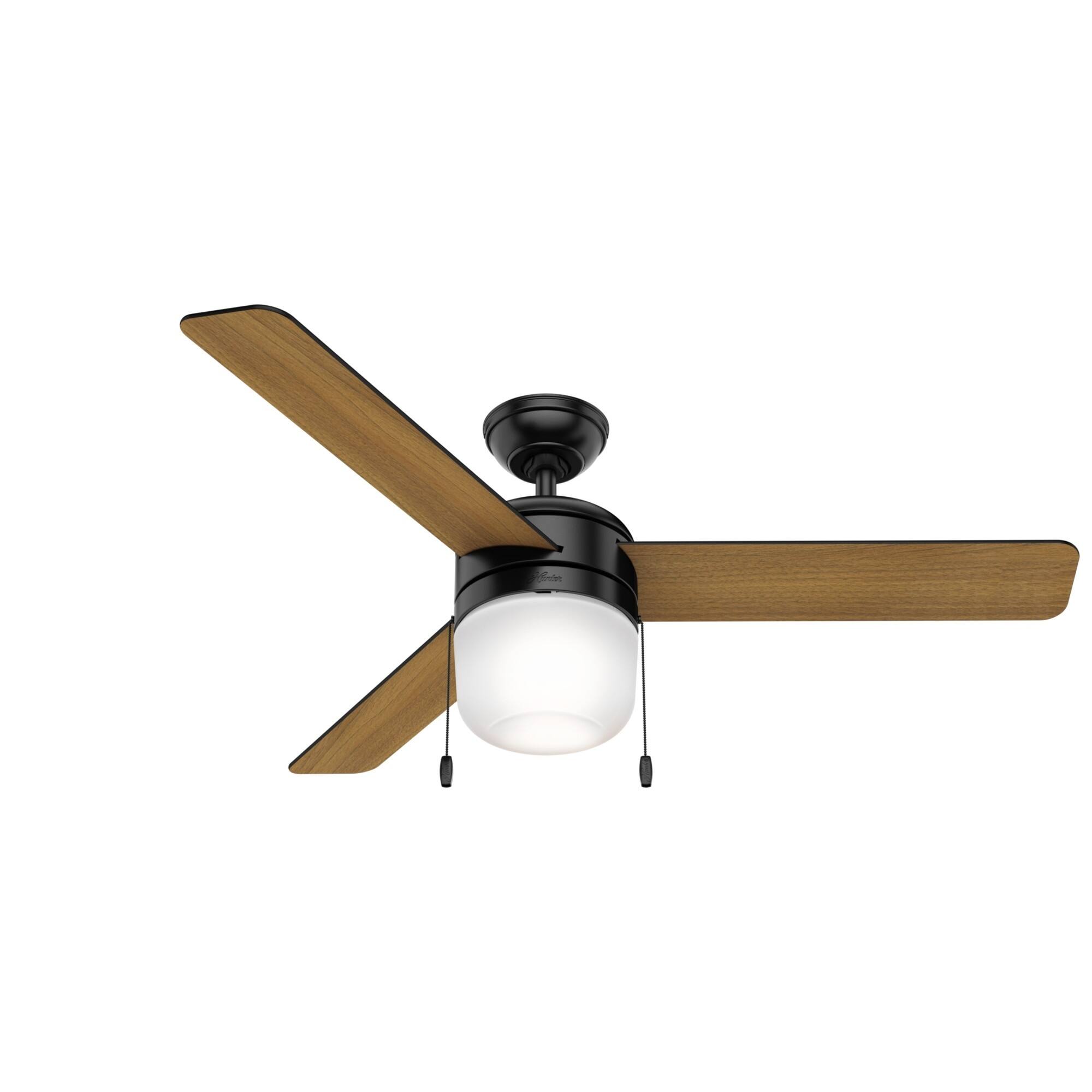 Shop Hunter 52 Acumen Matte Black Ceiling Fan W Led Light Kit