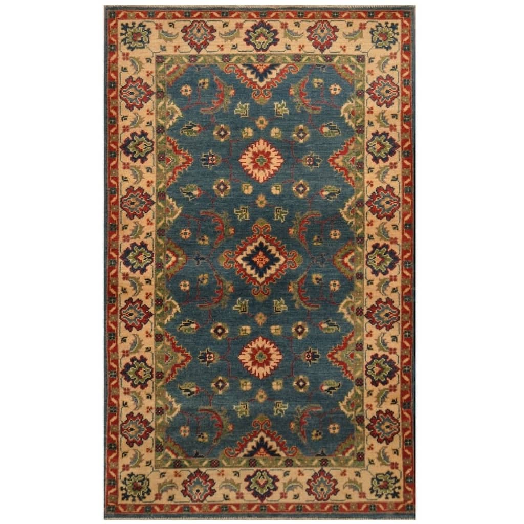 Handmade One-of-a-Kind Kazak Wool Rug (Afghanistan) - 3' x 5'2