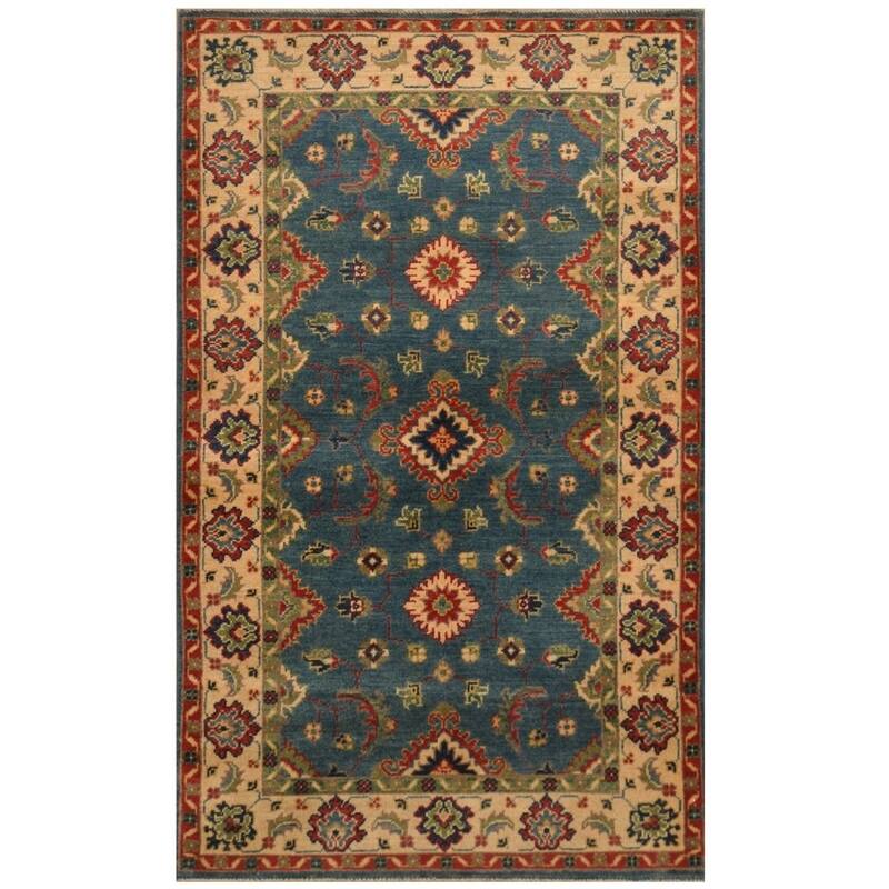 Handmade One-of-a-Kind Kazak Wool Rug (Afghanistan) - 3' x 5'2