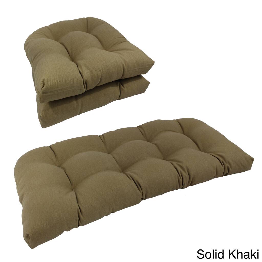 Blazing Needles Indoor Wicker Settee Cushions