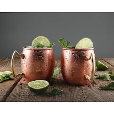 Cambridge Silversmiths 2 Pack Copper Moscow Mule Mugs, 20 Ounce - 20 ounce