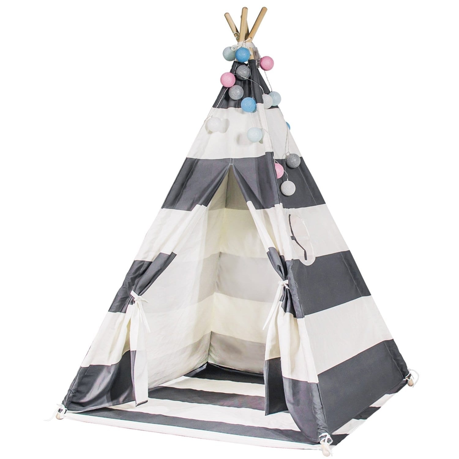 Shop Teepee Tent For Kids With Carry Case Cavas Toys For Girls