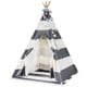 preview thumbnail 1 of 1, Teepee Tent for Kids with Carry Case,Cavas Toys for Girls/Boys Girls - 1pc