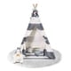 preview thumbnail 2 of 1, Teepee Tent for Kids with Carry Case,Cavas Toys for Girls/Boys Girls - 1pc