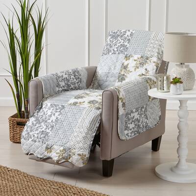 Great Bay Home Patchwork Scalloped Printed Recliner Protector